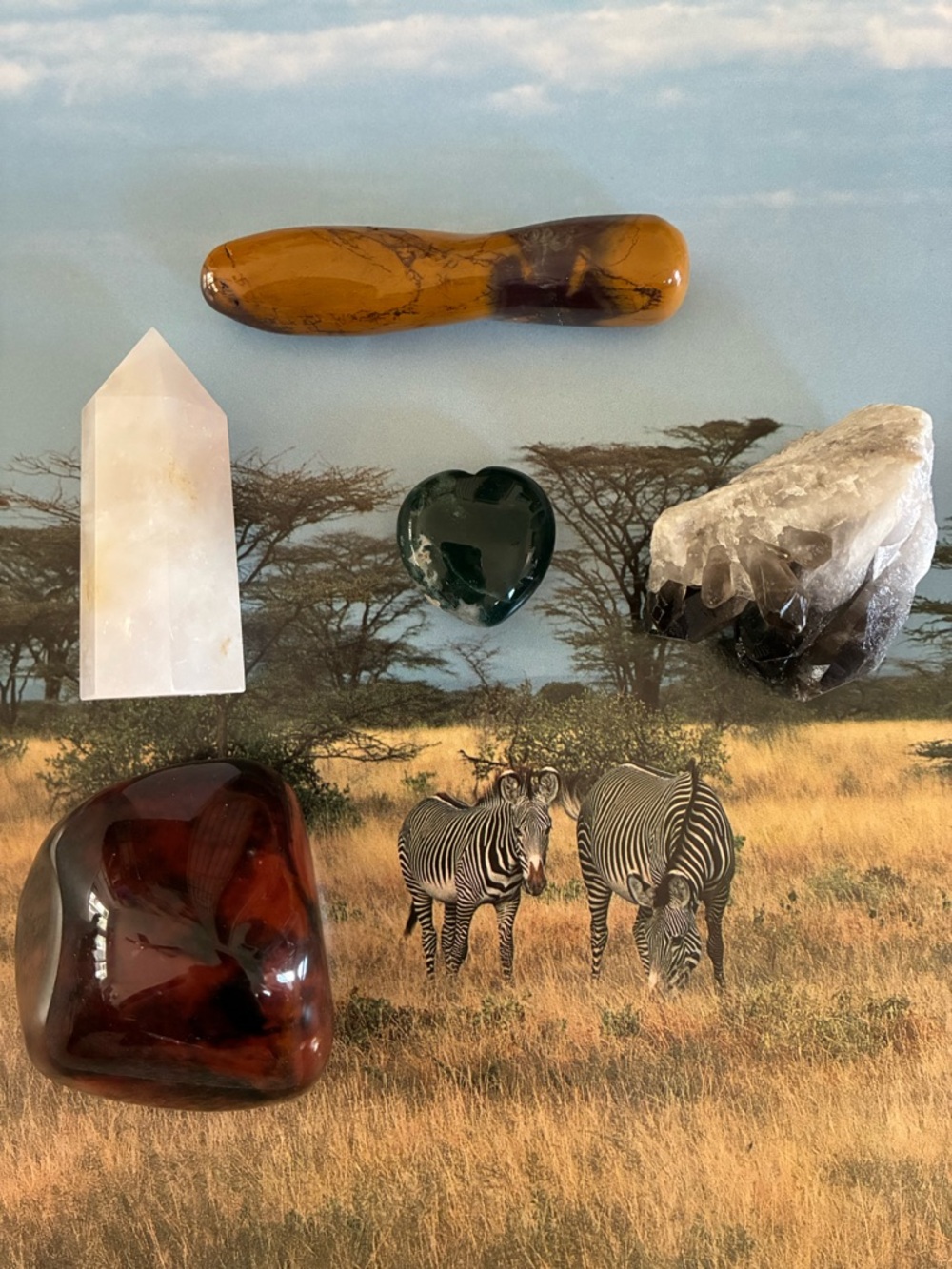 🔮 4 Piece Healing Crystal Gift Box - Sardonyx Palm Stone (rare) ⚡️🎁